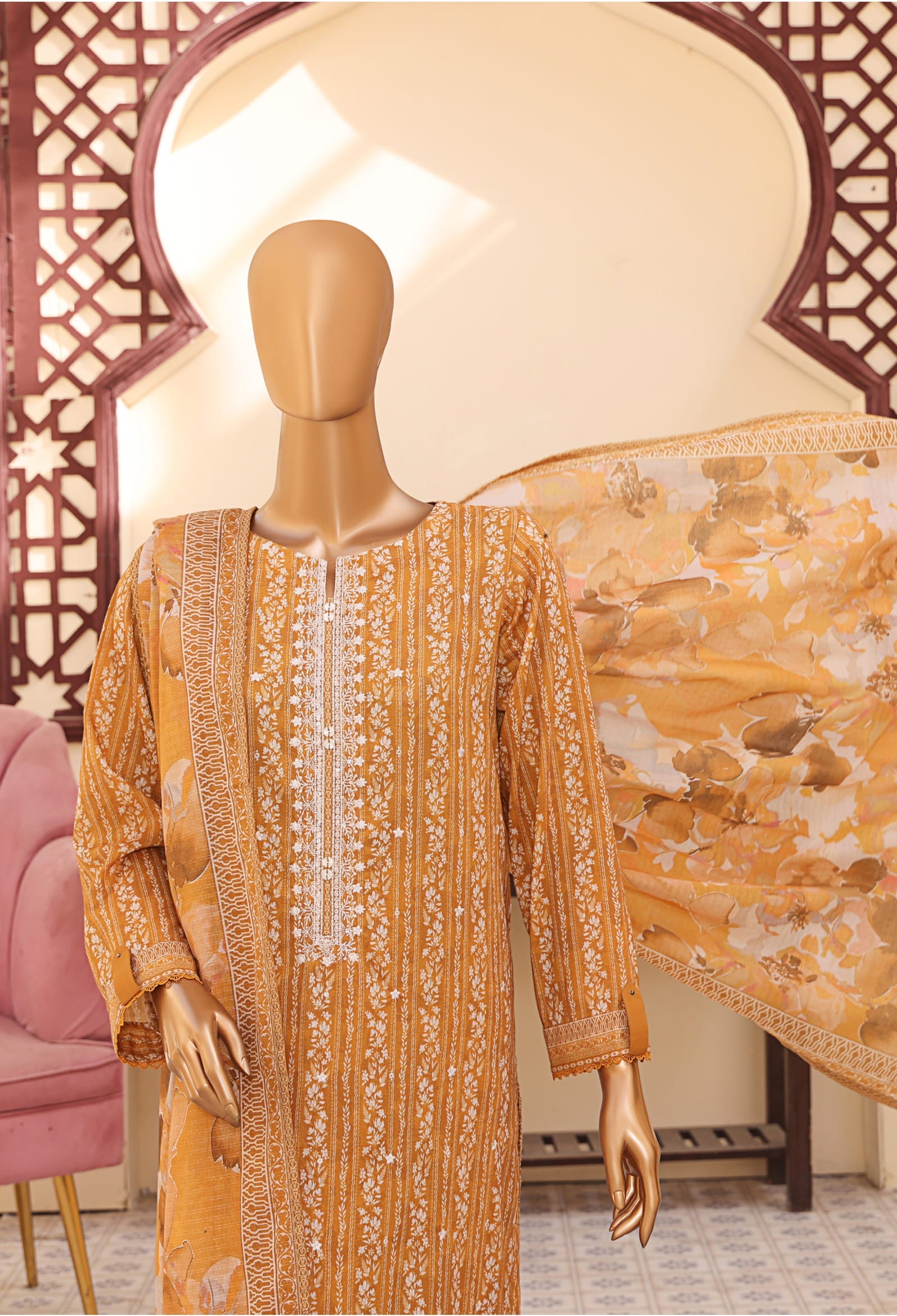 Mehak Embroidered Printed Lawn Vol-02 Collection'25 by HZ Textile MEC-505