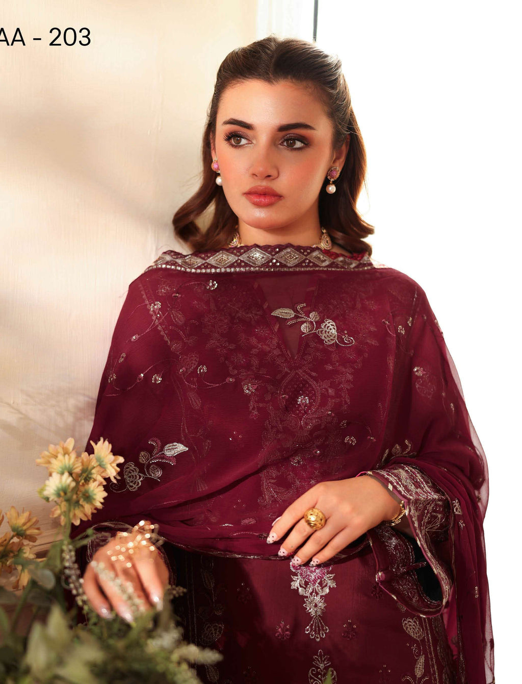 Aangan by Ramsha | Unstitched Rawsilk Vol-II Formal Collection - 2025 AA-203