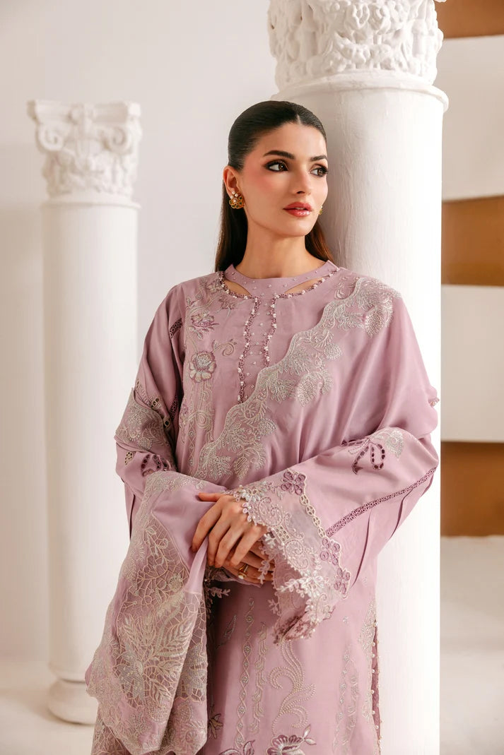 Florent Unstitched Embroidered Luxe Silk Formal Collecttion - 2026 (ROSE MUSE)