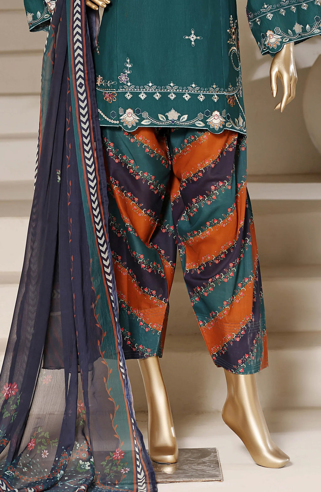 Eclair by Sadabahar | Stitched 3pc Embroidered Lawn Vol-02 Collection - 2026 (D-07)