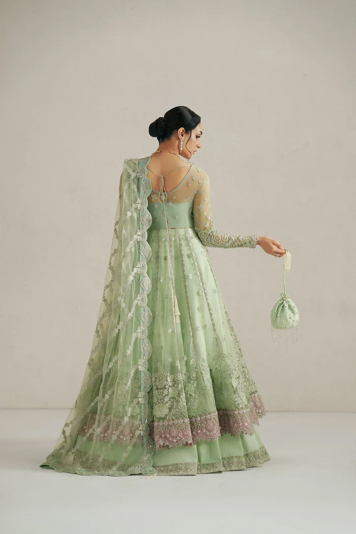 Vera Unstitched Embroidered Festive Formal Collection'26 (Seafoam Green Pishwas Set)