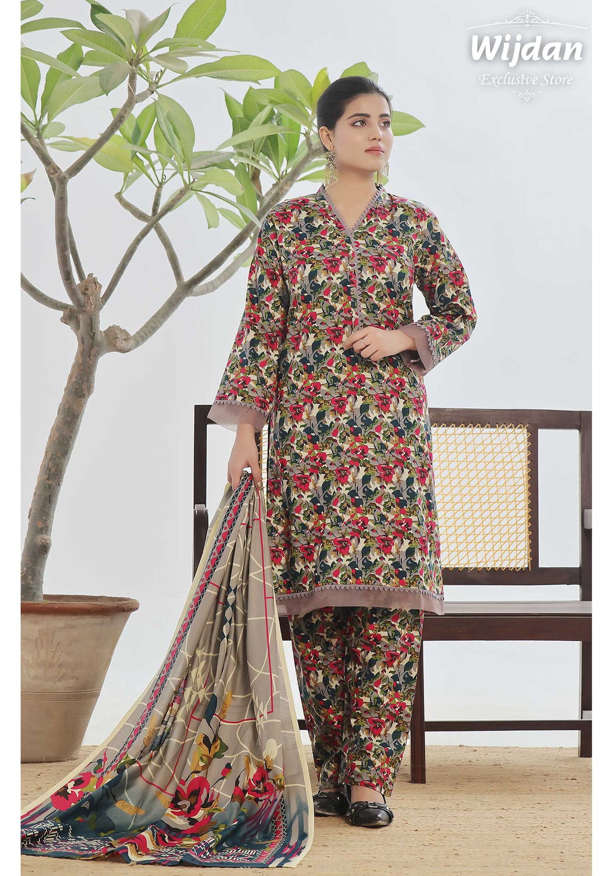 Designer Lawn 3PC Printed Collection D-151