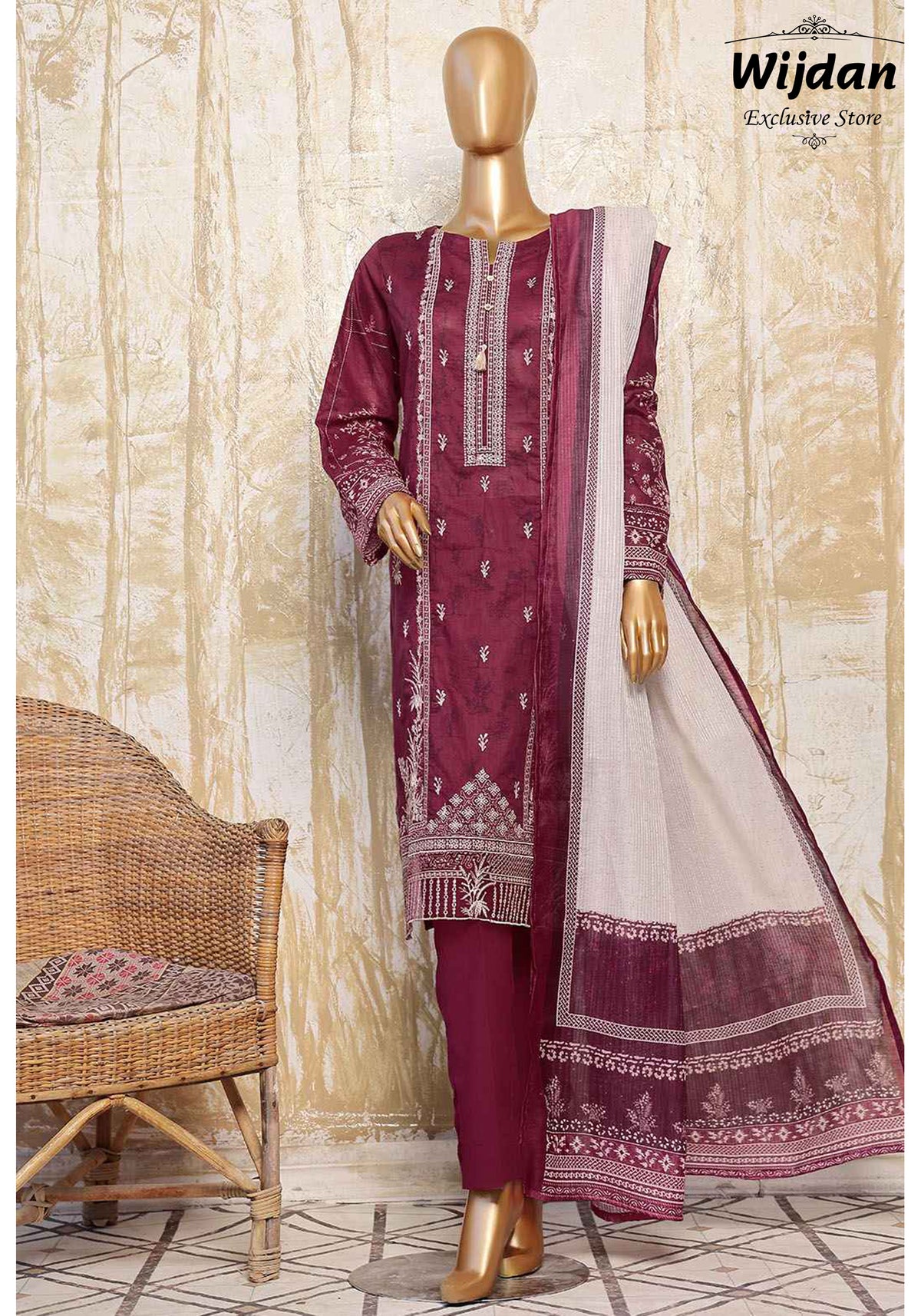 HZ Premium Festive Un-Stitched Lawn Collection'24 PFC-781