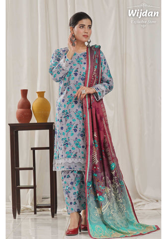 Designer Lawn 3PC Printed Collection D-121