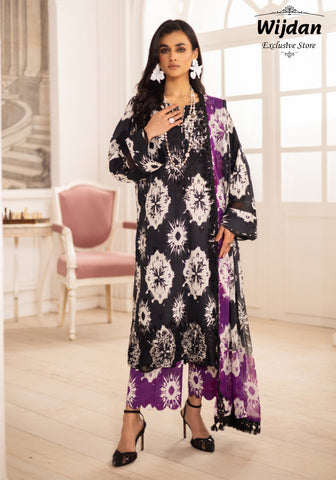 Aafreen Embroidered Laser Cut Lawn Collection'25 by Riaz Arts AF-186