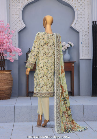 HZ Premium Unstitched Embroidered Lawn Collection - 2026 PEC-610