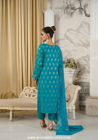Zarqash by Wijdan | Unstitched Embroidered Broshia Cotton Collection - 2025 D-08