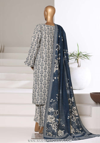 Sadabahar Stitched Printed Khaddar Vol-03 Collection - 2025 (WHITE)