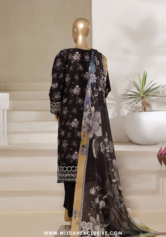 Sadabahar Signature Stitched Festive Embroidered Lawn - 2025 Vol-02 Black