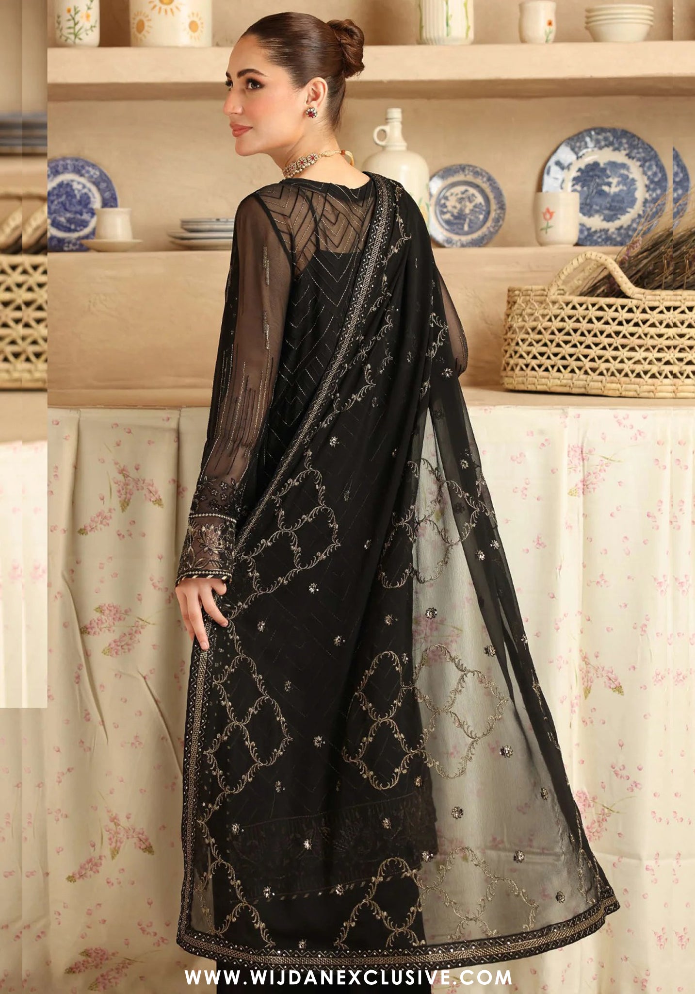 Ramsha Sonehri Unstitched Embroidered Chiffon Collection - 2025 Vol-02 BB-206