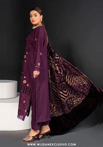 Palachi Unstitched Luxurious Embroirdered Winter Collection - 2025 (Purple)
