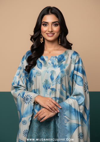 Abrish By Sobia Waseem | Unstitched Doriya Linen Embroidered Collection - 2025 D-06