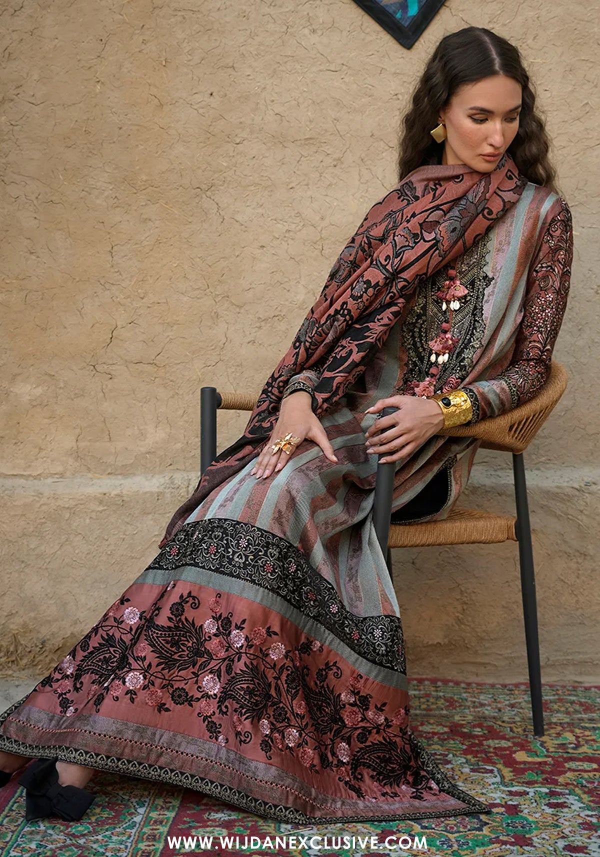 Broadway by Mushq | Unstitched Embroidered Viscose Collection'26 (DESERT DUSK)