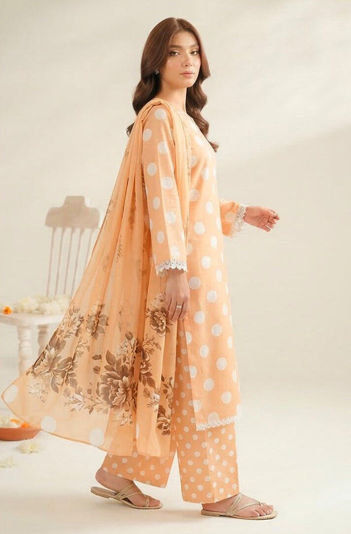 M Dots by Mahay | Unstitched Airjet Lawn Vol-02 Collection - 2026 (D-08)