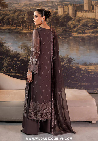 Riwayat Lamisah Unstitched Chiffon Collection - 2025 by Lavish (Cinnamon)