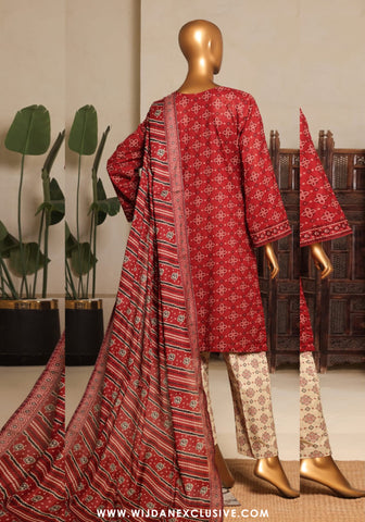 Bin Saeed Stitched Exclusive Printed 3PC Lawn Collection'25 Vol-11 D-08