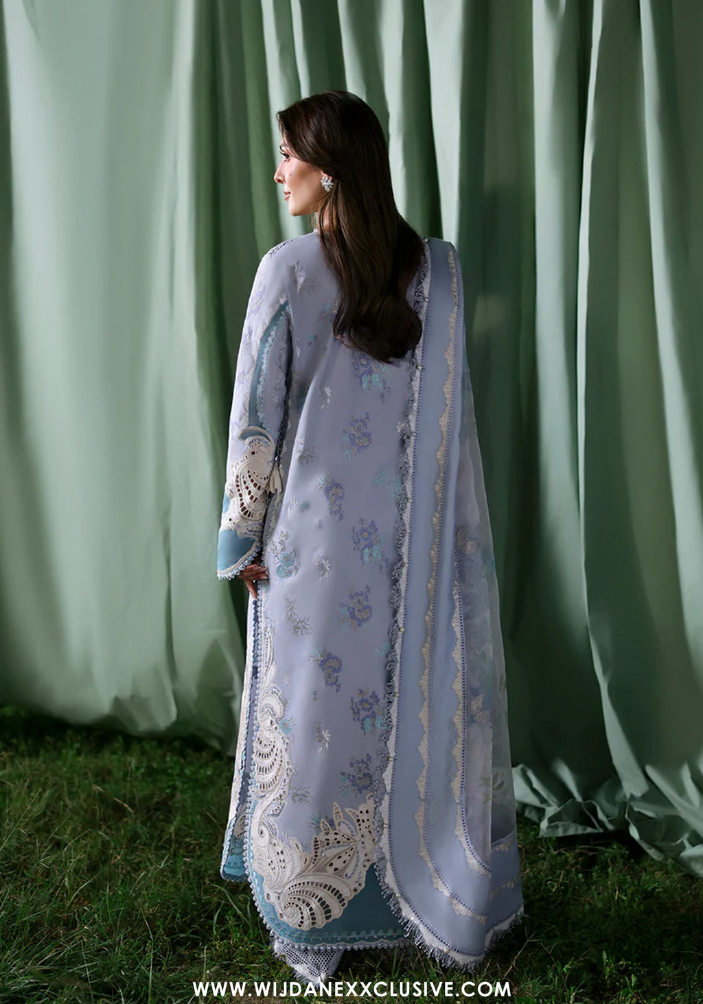 Afrozeh Unstitched Luxury Embroidered A-Lawn Edit'26 (CHLORIS)