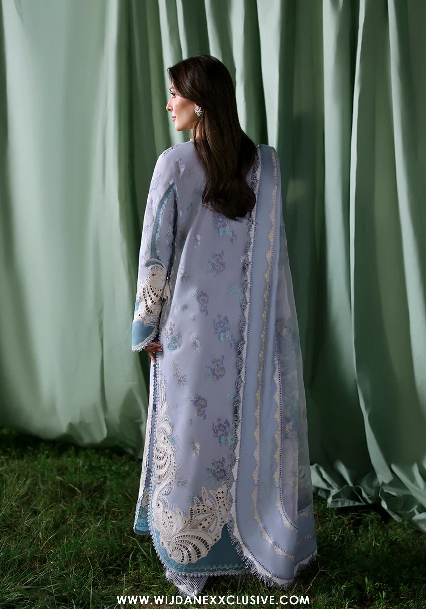Afrozeh Unstitched Luxury Embroidered A-Lawn Edit'26 (CHLORIS)