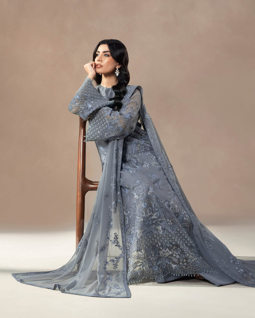Afsanah by Lamisah | Unstitched Luxury Chiffon Formal Collection - 2025 (MOONLIT MIST)