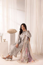 Ibtida by Nur | Unstitched Embroidered Lawn Collection - 2026 (IK-317)