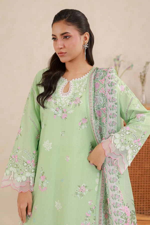 Zellbury Unstitched 3pc Embroidered Lawn Collection - 2026 (WUS-26E-0585)