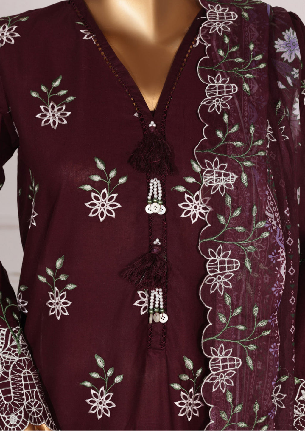 Bin Saeed Stitched Luxury Embroidered 3pc Vol-III Collection - 2026 (D-09)