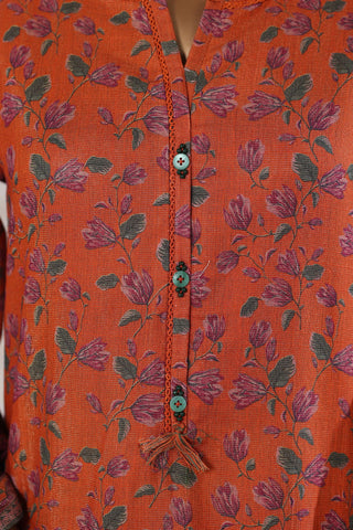 Sadabahar Stitched Printed Khaddar Shimmer Collection - 2025 (RUST)