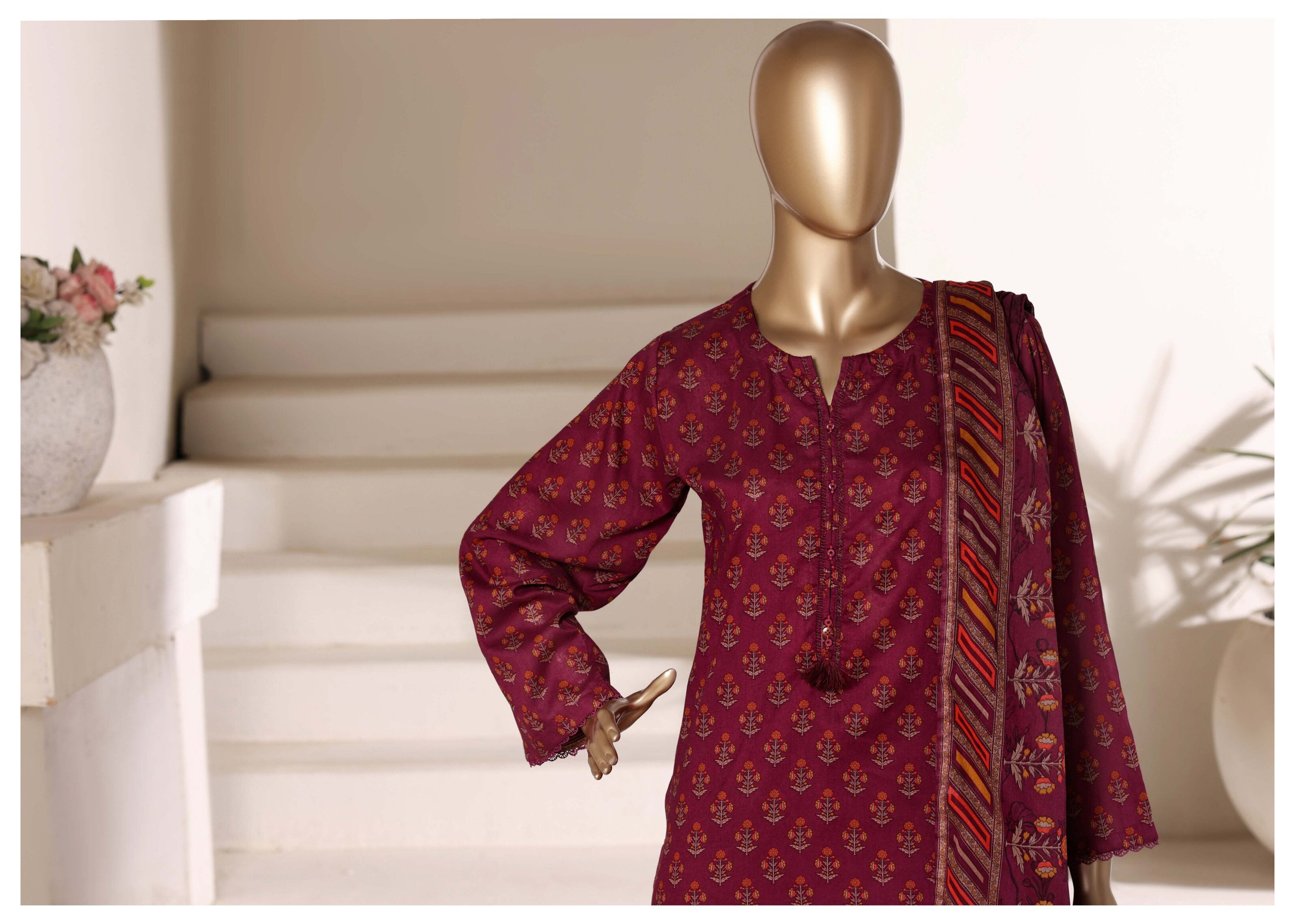 Sadabahar Stitched Printed Lawn Vol-06 Collection - 2026 (D-08)