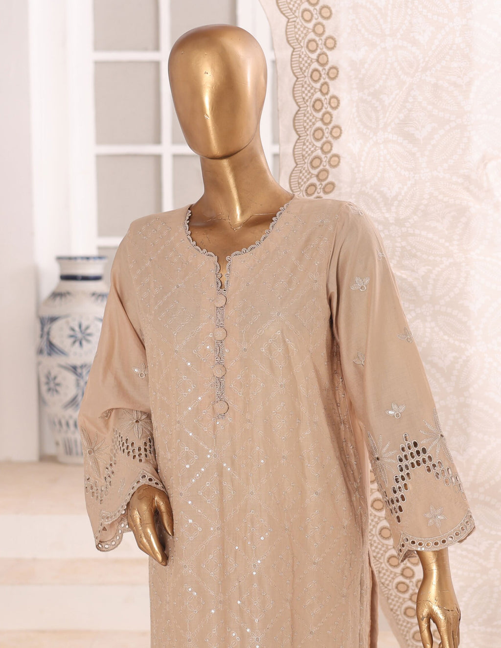 Aifa Dynasty Chikankari Unstitched Luxury Lawn Collection - 2026 (D-08)