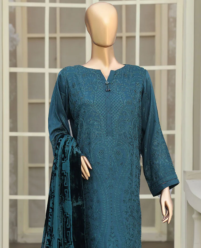 Royel Needleuork by HZ Textile | Unstitched Velevet Embroidered Collection'26 (D-08)