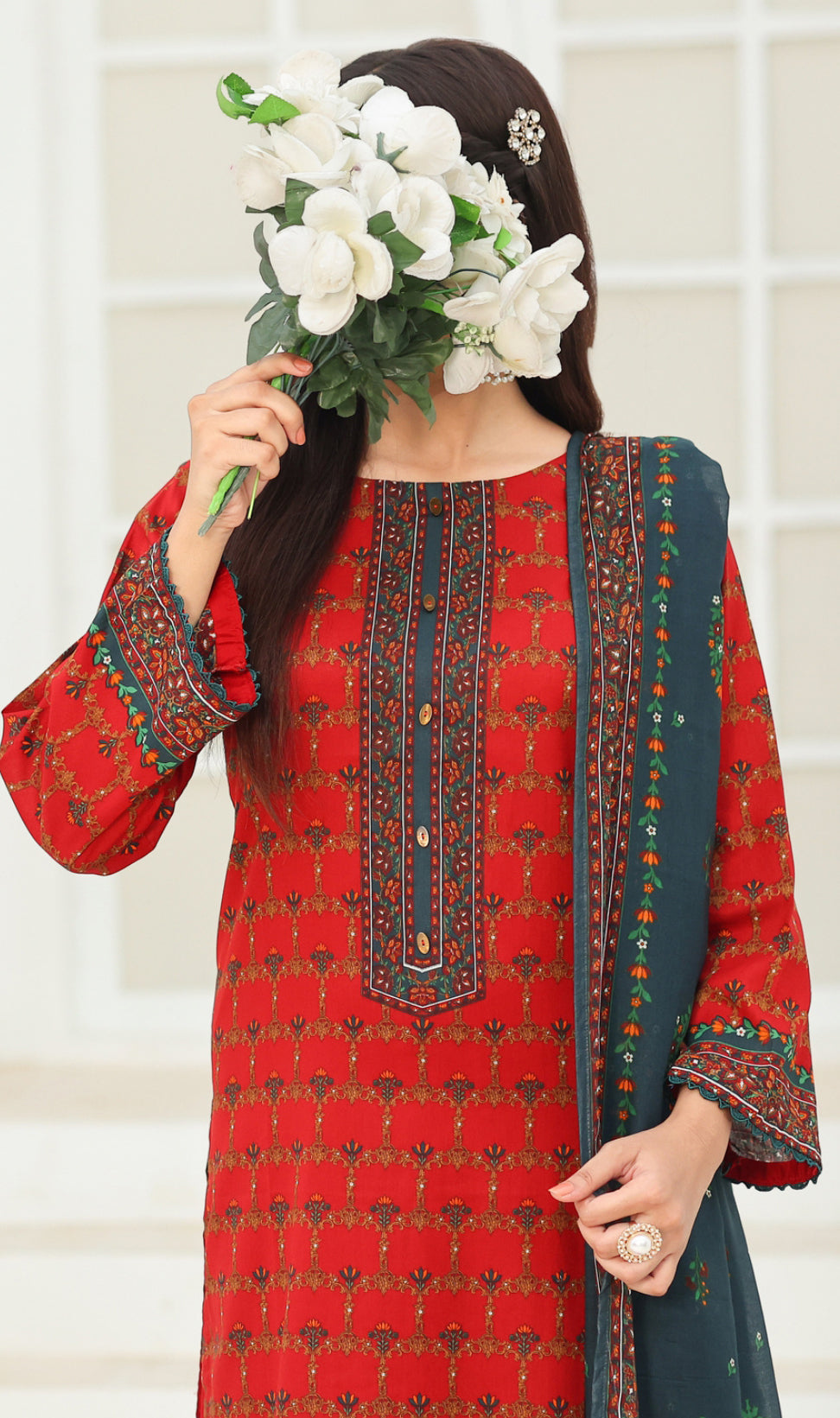 Maya by Aizal | Stitched Digital Printed Lawn Vol-03 Collection - 2026 (D-08)