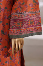 Sadabahar Stitched Printed Khaddar Shimmer Collection - 2025 (RUST)