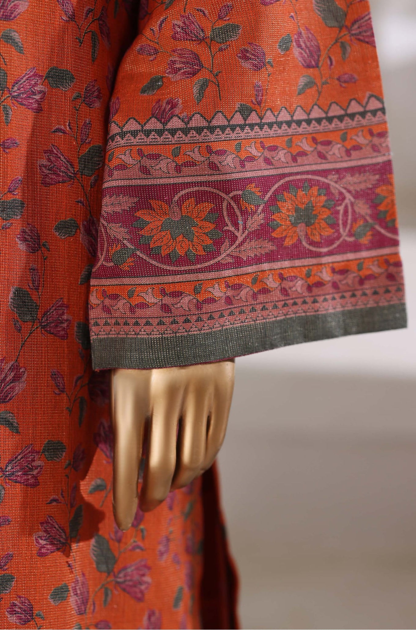 Sadabahar Stitched Printed Khaddar Shimmer Collection - 2025 (RUST)