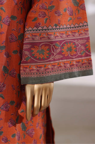 Sadabahar Stitched Printed Khaddar Shimmer Collection - 2025 (RUST)