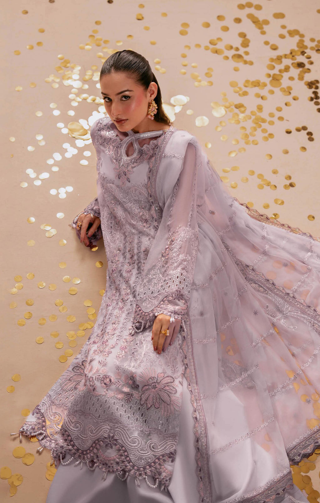 Dastak by Ramsha | Unstitched Luxury Formal Chiffon Collection - 2026 (D-08)