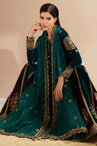 Jazmin Unstitched Velvet Embroidered Formal Vogue - 2025 VVF D-08