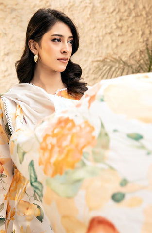 Elaheh Un-Stitched Printed Lawn'25 by M.Basics D-08