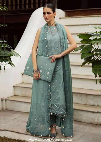 Lovella by Marjjan | Unstitched Embroidered Viscose Collection - 2025 MEV-43 B (ICE BLUE)