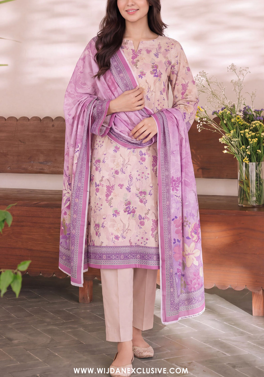 VS Daman Unstitched Exclusive Cambric Printed Vol-01 Collection - 2026 (D-957)