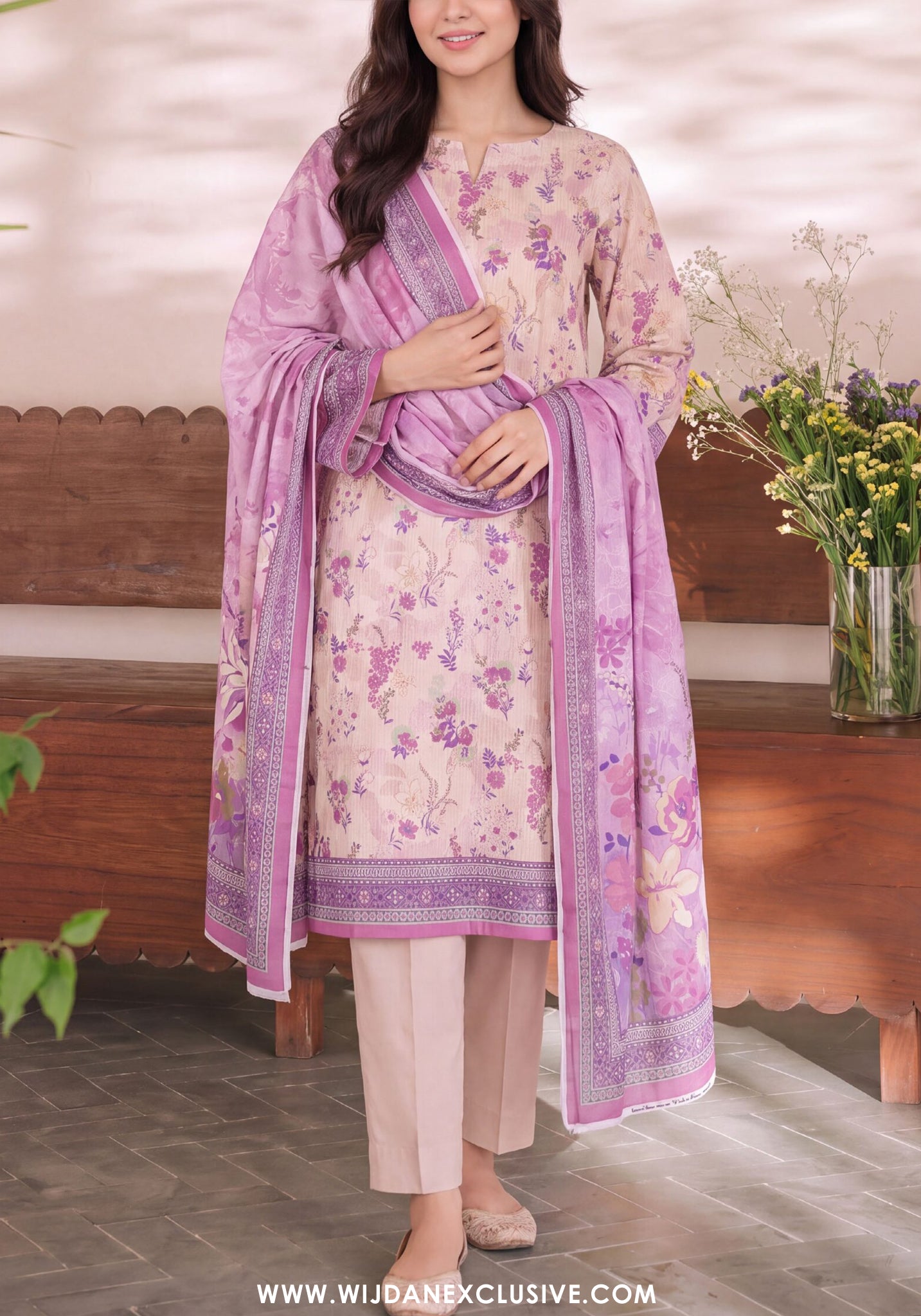 VS Daman Unstitched Exclusive Cambric Printed Vol-01 Collection - 2026 (D-957)