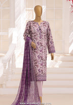 HZ Unstitched Platinum Floral Printed Lawn Collection - 2026 (D-08)