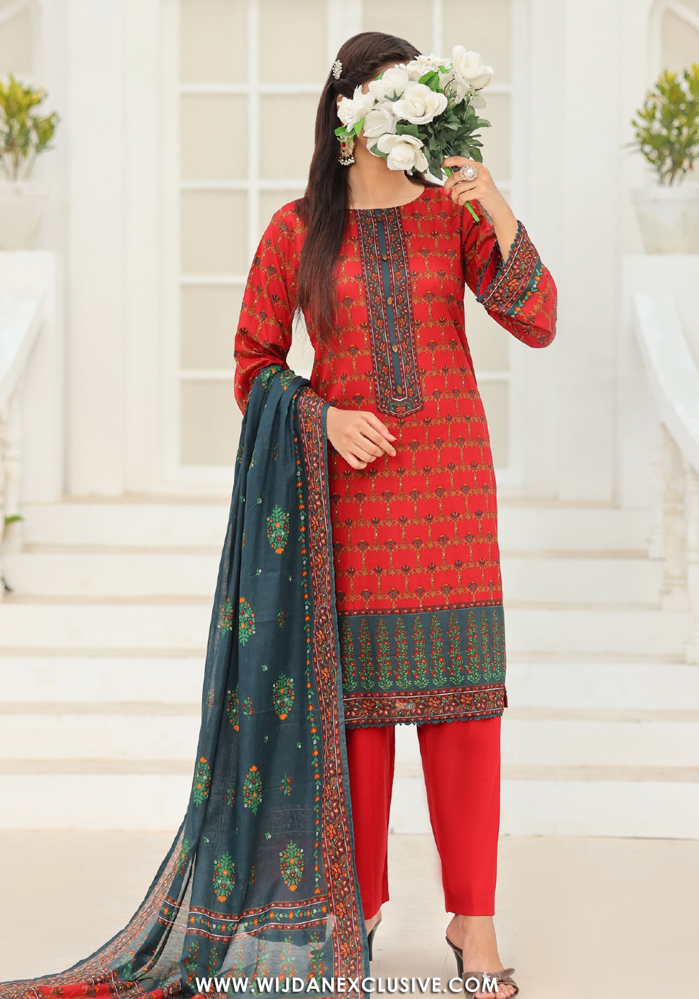 Maya by Aizal | Stitched Digital Printed Lawn Vol-03 Collection - 2026 (D-08)