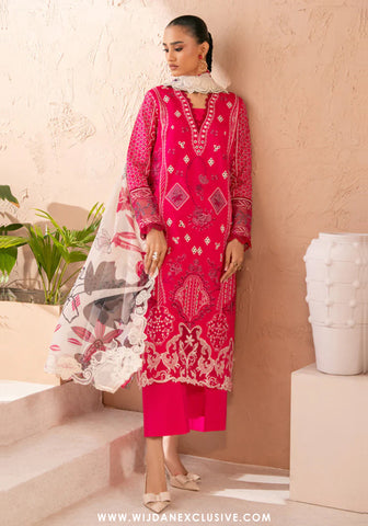 Amani by Marjjan | Unstitched Embroidered Viscose Winter Collection - 2025 MSV-02-A (PINK)