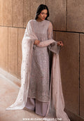 Lazawal by Lamisah | Unstitched Embroidered Formal Chiffon Collection - 2026 (LAVENDER GLOW)