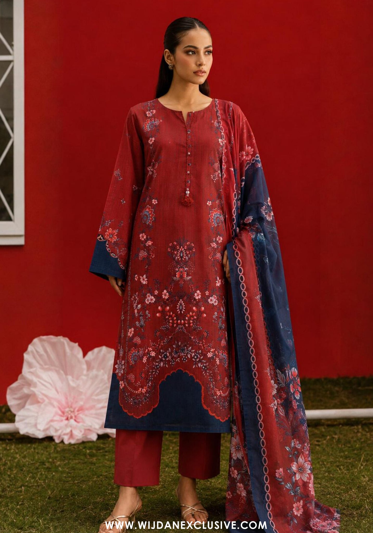 Sadabahar Stitched Printed Lawn Vol-14 Collection – 2026 (D-08)