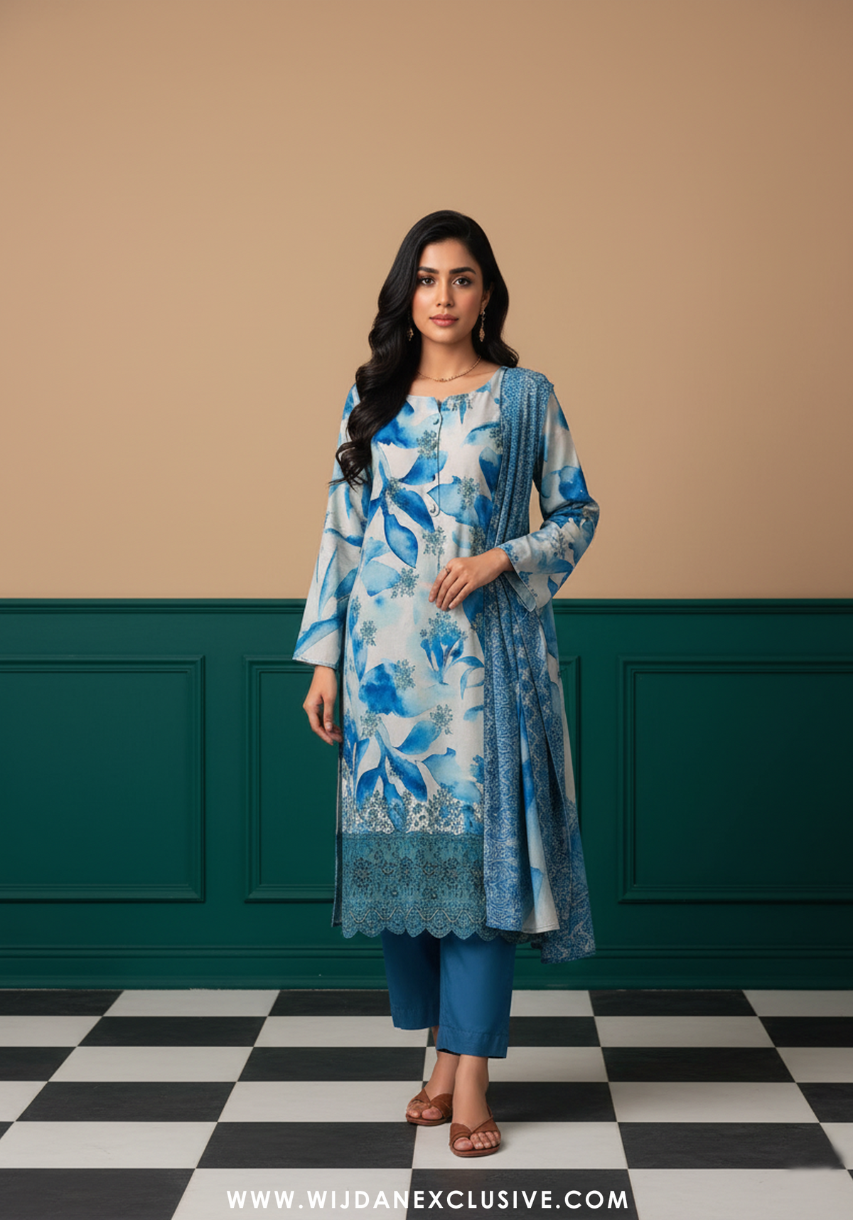 Abrish By Sobia Waseem | Unstitched Doriya Linen Embroidered Collection - 2025 D-06