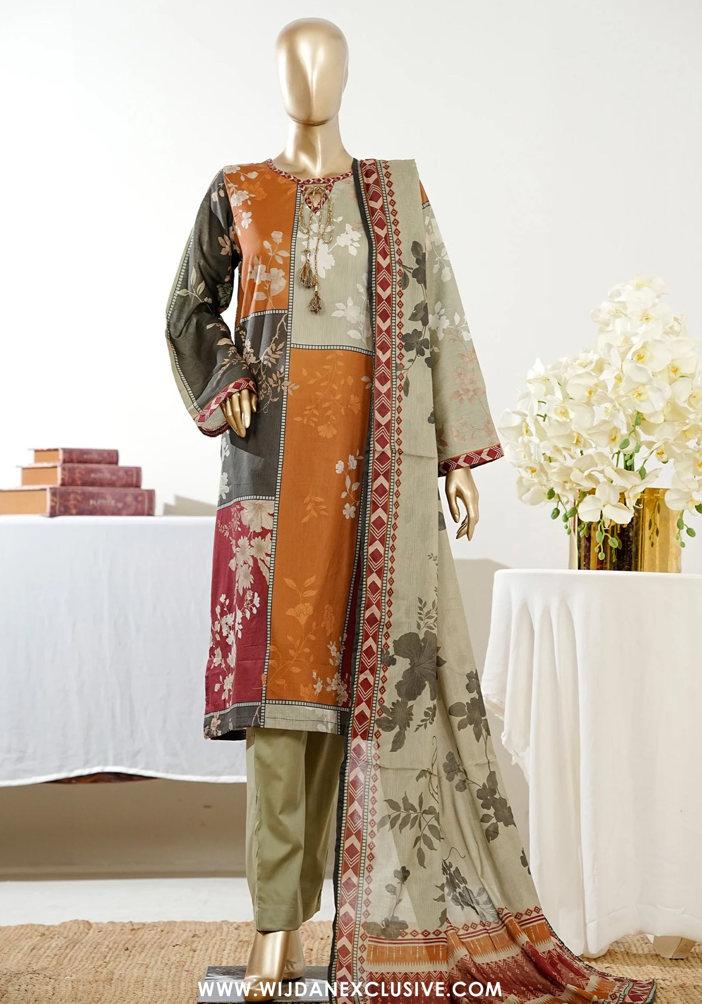 Bin Saeed Stitched Exclusive Printed Lawn Vol-07 Collection – 2026 (D-08)