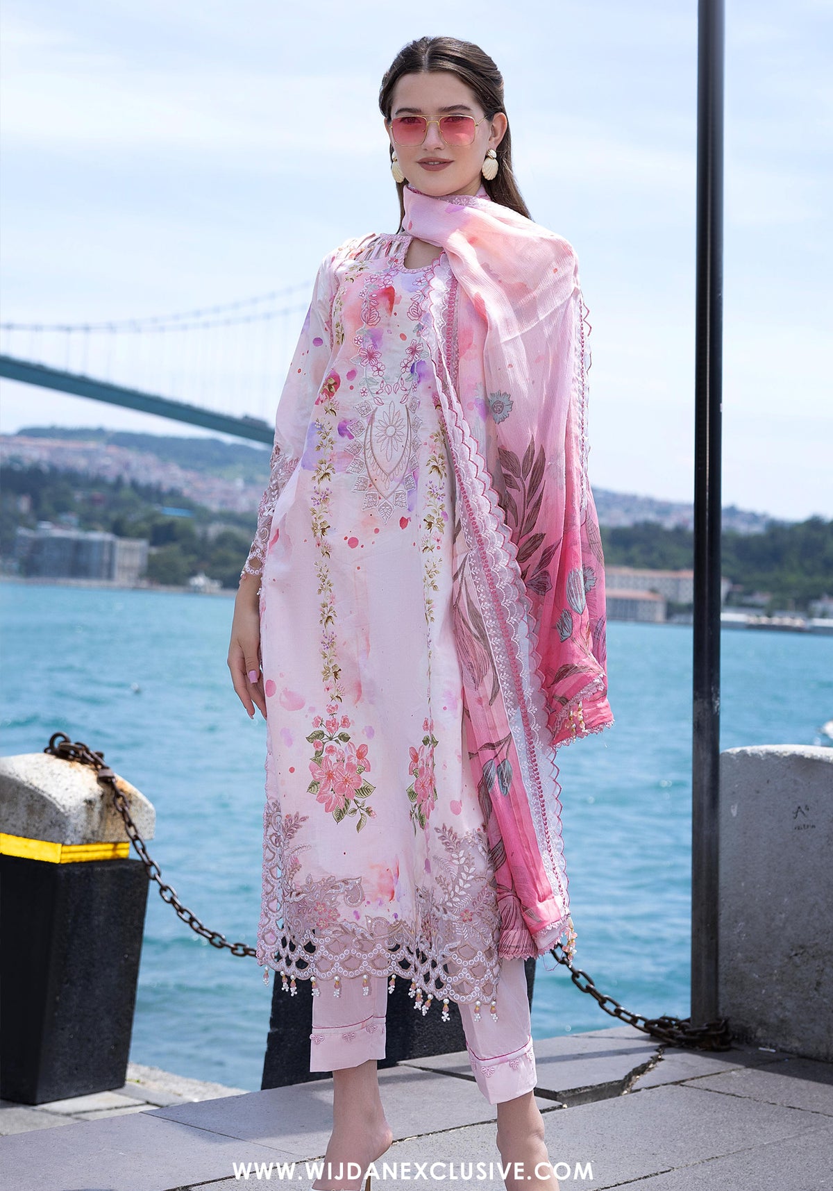 Sunshine Bloom Premium Unstitched Embroidered Collection - 2026 (D-08)