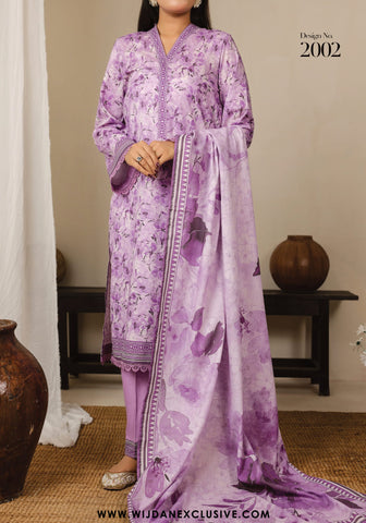 VS Daman Unstitched 3PC Digital Cambric Collection - 2025 D-2002