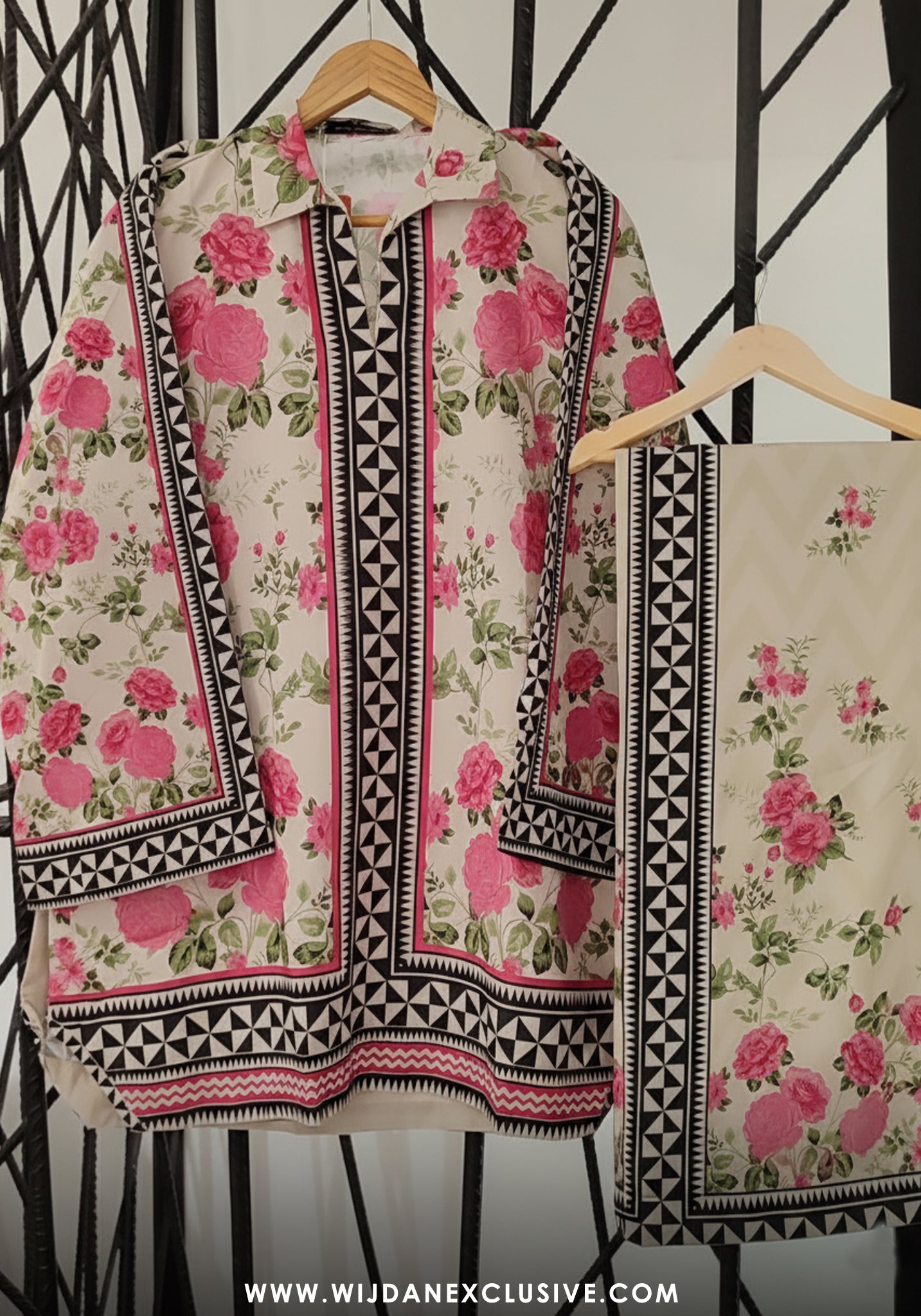 Amna Khadija Fayon RTW Digital Printed Silk 2PC Co-Ords Pret - 2025 D-08